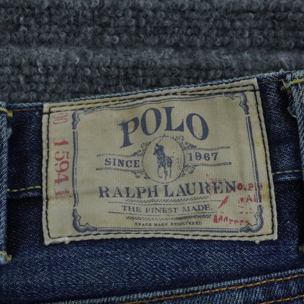 Polo Ralph Lauren Jeans Mens 36x30 Blue Straight Leg Vintage 67 Denim - Picture 4 of 13